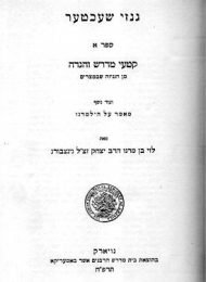 גנזי שכטר, ספר א'